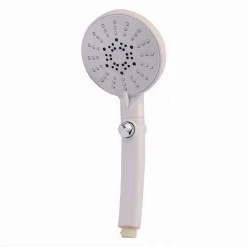 DOCCETTA SOFFIONE DOCCIA MULTIGETTO ROTONDO MODERNO 10.5X27CM CON PULSANTE 79700