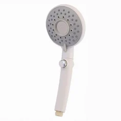 DOCCETTA SOFFIONE DOCCIA MULTIGETTO CON PULSANTE ROTONDO MODERNO 10.5X27CM 79702