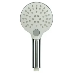 DOCCETTA SOFFIONE DOCCIA BAGNO CORNETTA PULSANTE ROTONDO MODERNO 12X25 CM 79369