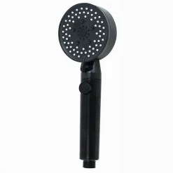 DOCCETTA SOFFIONE DOCCIA BAGNO MULTIGETTO CORNETTA NERO MODERNO 8.5 X 25CM 87526