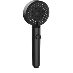 DOCCETTA SOFFIONE DOCCIA BAGNO MULTIGETTO CORNETTA NERO MODERNO 8.5 X 25CM 87526