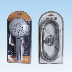 DOCCETTA SOFFIONE TELEFONO DOCCIA BAGNO MULTIGETTO TUBO 1,8MT SUPPORTO MURO 52052