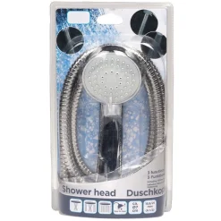 DOCCETTA TELEFONO DOCCIA DIAMETRO 7CM CON TUBO FLESSIBILE ACCIAIO 150CM