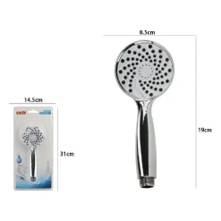 DOCCETTA TONDA 19 X 8.5 CM DOCCINO SOFFIONE DOCCIA SPIRALE MODERNO BAGNO 59562