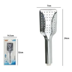 DOCCETTA 24X7CM DOCCINO SOFFIONE DOCCIA BAGNO CORNETTA MODERNO RETTANGOLO 59230