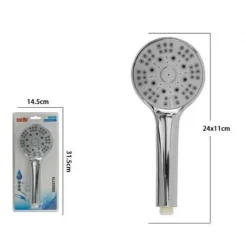 DOCCETTA 24X11CM DOCCINO SOFFIONE DOCCIA CORNETTA ROTONDO BAGNO MODERNO 69315