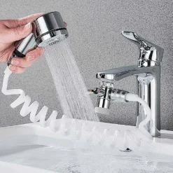 DOCCIA RUBINETTO TUBO FLESSIBILE DEVIATORE 2 VIE DOCCETTA 2 MODALITÀ GETTO 59417