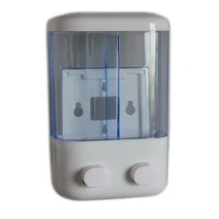 DOPPIO DISPENSER EROGATORE PER SAPONE LIQUIDO 760mL MURO DOSATORE A PARETE BAGNO