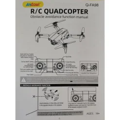 DRONE PIEGHEVOLE CON FOTOCAMERA 1080P TELECOMANDO SMARTPHONE WIFI 2.4GHZ Q-FA98