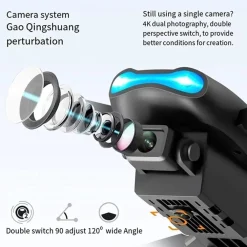 DRONE PIEGHEVOLE CON FOTOCAMERA 1080P TELECOMANDO SMARTPHONE WIFI 2.4GHZ Q-FA98