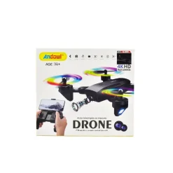 DRONE QUADRICOTTERO RC Q-DR9 DOPPIA FOTOCAMERA CONTROLLO 4K HD FPV WIFI 2.4GHZ