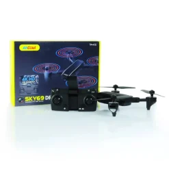 DRONE WIFI 2,4 GHZ FPV PIEGHEVOLE SKY69 CON FOTOCAMERA 720P LAMA VENTOLA A LED