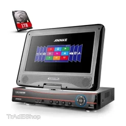 DVR NVR COMBO AHD VIDEOSORVEGLIANZA 4 CH CANALI SCHERMO LCD 10.1" H.264