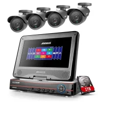 DVR NVR COMBO AHD VIDEOSORVEGLIANZA 4 CH CANALI SCHERMO LCD 10.1" H.264