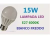 E27 15W 1200LM 6000K bianco FREDDO lampadina principale della candela (85-265V)
