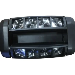 EFFETTI LUCE A TESTA MOBILE MULTIRAGGIO RUSH MULTI BEAM MINI SPIDER 8 RAGGI BEAM