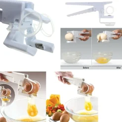 EGG EZ CRACKER ROMPI GUSCIO UOVO SEPARA UOVA CHIARA BIANCO ROSSO TUORLO ALBUME