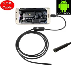 ENDOSCOPICA TELECAMERA ISPEZIONE MICRO USB PER ANDROID CON FUNZIONE OTG 3.5MT