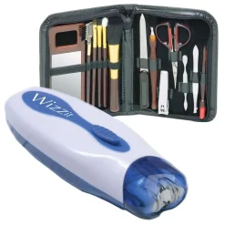 EPILATORE WIZZ IT PORTATILE WIZZIT DEPILATORE DONNA KIT MANICURE CON ASTUCCIO