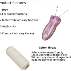 EPILAZIONE CON FILO ARABO ELETTRICO EPILATORE DEPILATORE VISO GAMBE INGUINE