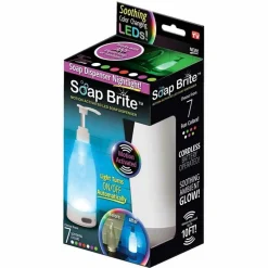 EROGATORE SAPONE BOTTIGLIA MANI SOAP BRITE SENSORE DISPENSER NOTTURNA LED LUCE