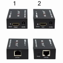 ESTENSORE HDMI AMPLIFICATORE SEGNALE VIDEO 1080P RJ45 CAT5E CAT6 60MT MAXTECH EXT-HDL01