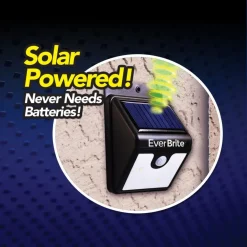 EVER BRITE LUCE SEGNA PASSI DA ESTERNO RICARICA SOLARE CON SENSORE DI MOVIMENTO