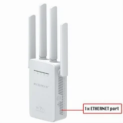 EXTENDER ETHERNET WIRELESS ROUTER RIPETITORE DI SEGNALE WIFI MAXTECH LV-WR09