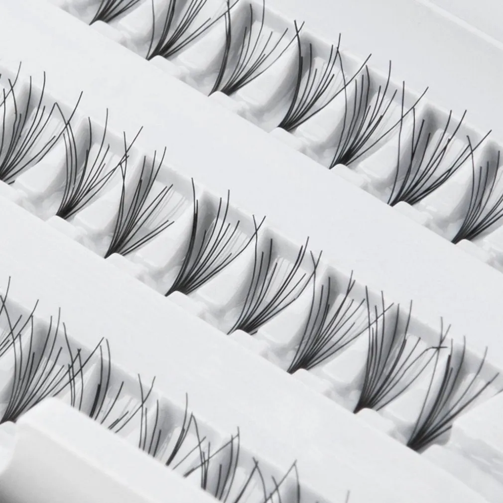 EXTENSION CIUFFO CIGLIA FINTE 180 CIUFF NATURALI NERI PROFESSIONALE MAKE UP 12MM