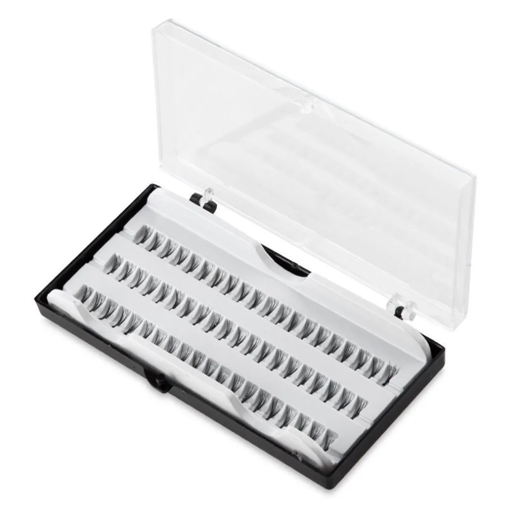 EXTENSION CIUFFO CIGLIA FINTE 180 CIUFF NATURALI NERI PROFESSIONALE MAKE UP 12MM