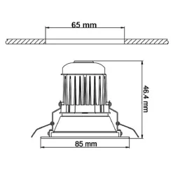 FARETTO 3 LED 3 W AD INCASSO CON ALETTE A MOLLA ROTONDO LUCE FREDDA O CALDA