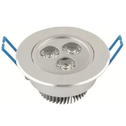 FARETTO A LED DA 3 WATT DA INCASSO A MOLLA CON ALETTE LUCE FREDDA