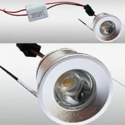 FARETTO A LED DA INCASSO FORO 25MM 1 LED 1W LUCE CALDO FREDDO PER INTERNO IP20