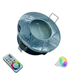FARETTO A LED DA INCASSO PER BAGNO BOX DOCCIA LAMPADA RGBW 10W GU10 CROMOTERAPIA