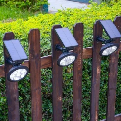 FARETTO A LED RGB DA GIARDINO PICCHETTO CON PANNELLO SOLARE CREPUSCOLARE WG-092