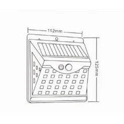 FARETTO APPLIQUE LED A PARETE CON PANNELLO SOLARE LUCE CALDA 3000K IP65 SO-A3-C