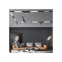 FARETTO BARRA LED 14W MAGNETICO COPERTURA OPACA BINARIO 48V LUCE 4000K 3000K SMD-14W