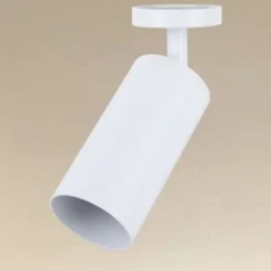 FARETTO BIANCO ATTACCO GU10 APPLIQUE A CILINDRO SOFFITTO PARETE PER INTERNI IP20 00717
