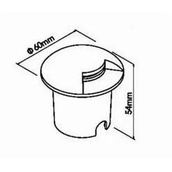 FARETTO CALPESTABILE LED 1W 1 FASCIO LUCE LAMPADA SEGNAPASSI PER ESTERNO IP67 321