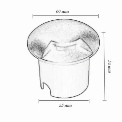 FARETTO CALPESTABILE LED 1W 1 FASCIO LUCE LAMPADA SEGNAPASSI PER ESTERNO IP67 321