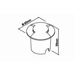 FARETTO CALPESTABILE LED 1W 2 FASCI LUCE LAMPADA SEGNAPASSI PER ESTERNO IP67 322