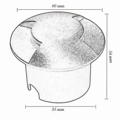 FARETTO CALPESTABILE LED 1W 2 FASCI LUCE LAMPADA SEGNAPASSI PER ESTERNO IP67 322
