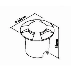 FARETTO CALPESTABILE LED 1W 3 FASCI LUCE LAMPADA SEGNAPASSI PER ESTERNO IP67 324