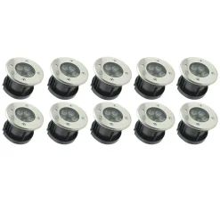 FARETTO DA ESTERNO 5LED 5W 10 PZ LUCE FREDDA SEGNAPASSI SEGNAPASSO GIARDINO DR