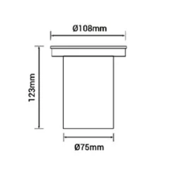 FARETTO DA INCASSO A PAVIMENTO ESTERNO LAMPADA DA TERRA SEGNAPASSI ATTACCO GU10 105-R108