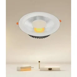 FARETTO DA INCASSO LED COB 35W LUCE 3000K-6500K BIANCO ILLUMINAZIONE INTERNI 00427