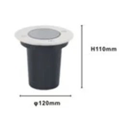 FARETTO DA INCASSO NERO LAMPADINA ATTACCO GU10 IN ALLUMINIO ACCIAIO ⌀120MM 33603