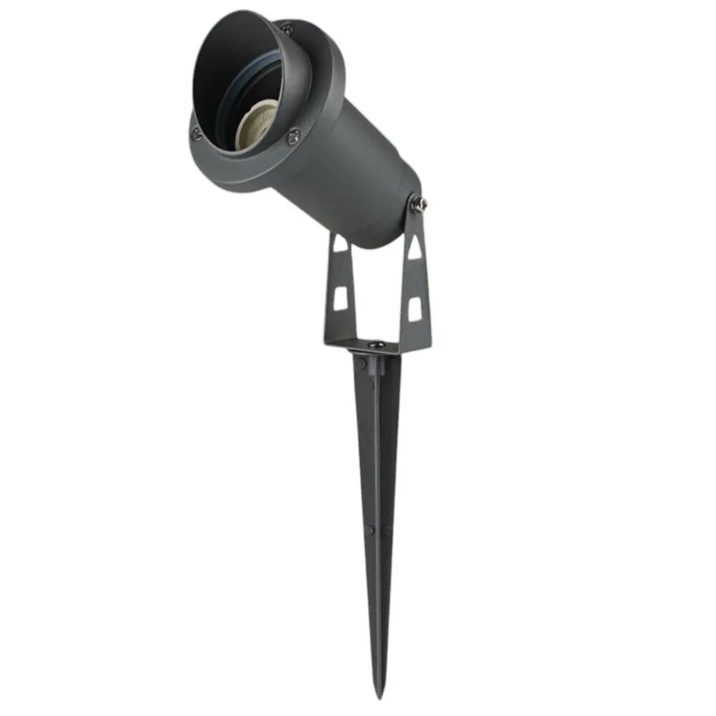 FARETTO ESTERNO DA GIARDINO DOPPIA ISTALLAZIONE CON PICCHETTO STAFFA GU10 IP65 ET-01