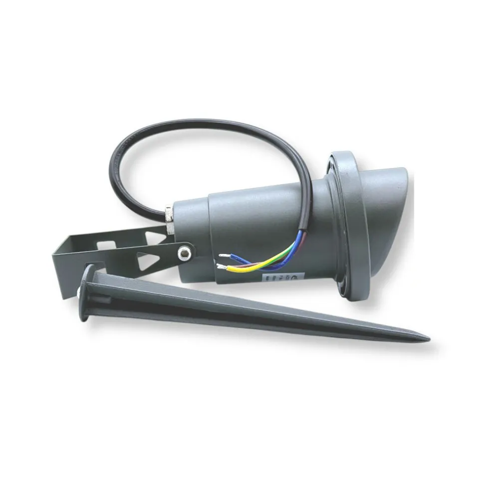 FARETTO ESTERNO DA GIARDINO DOPPIA ISTALLAZIONE CON PICCHETTO STAFFA GU10 IP65 ET-01