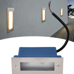 FARETTO FARO 3 LED SEGNAPASSI A INCASSO CALPESTABILE INTERNO ESTERNO 2W